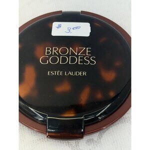 Estée Lauder Bronze Goddess Powder Bronzer 04 Deep .74 Oz/21g With Mirror & Brus